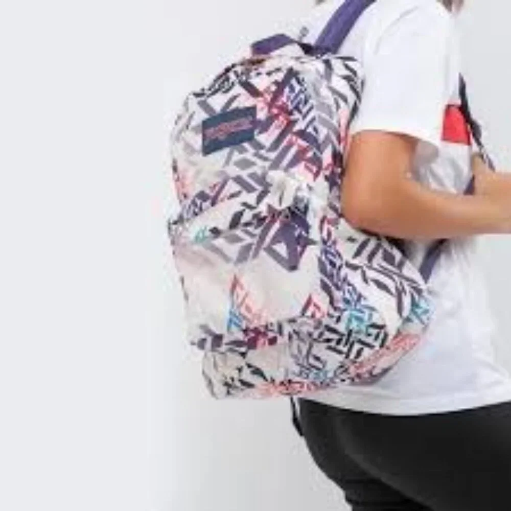 Jansport Superbreak Backpack Abstract Geometric Print Multicolor 42cm x 33cm x 2